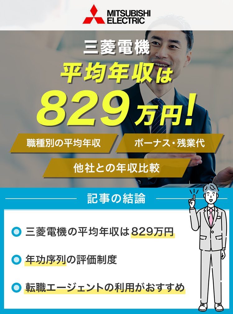 三菱電機の平均年収は829万円