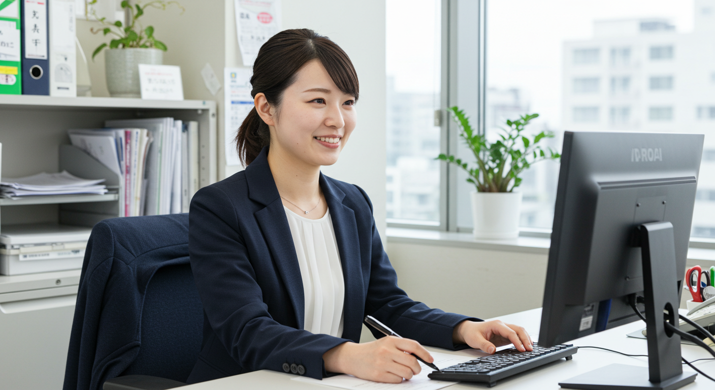 事務職の作業風景