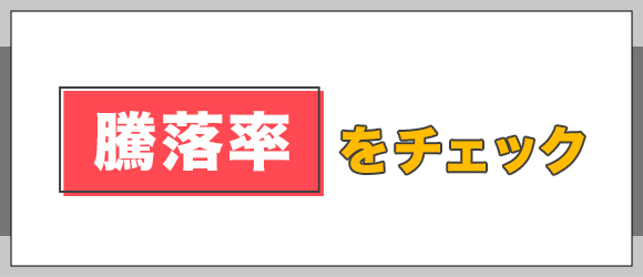 騰落率をチェック