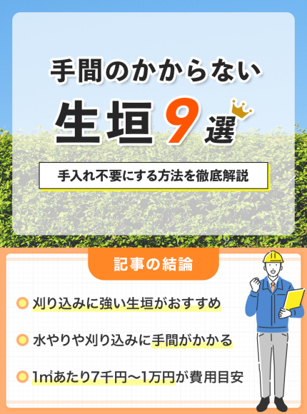 手間のかからない生垣9選！手入れ不要にする方法を徹底解説