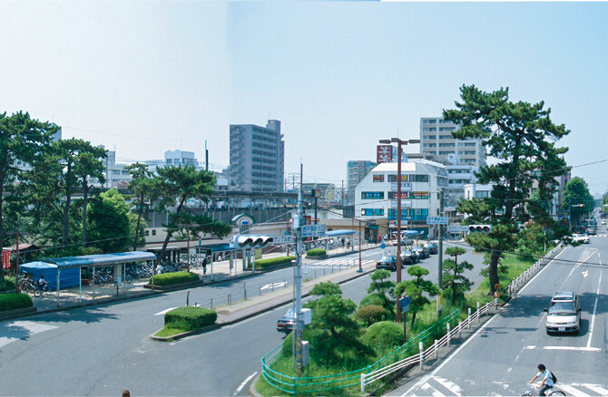 西千葉駅前のロータリー