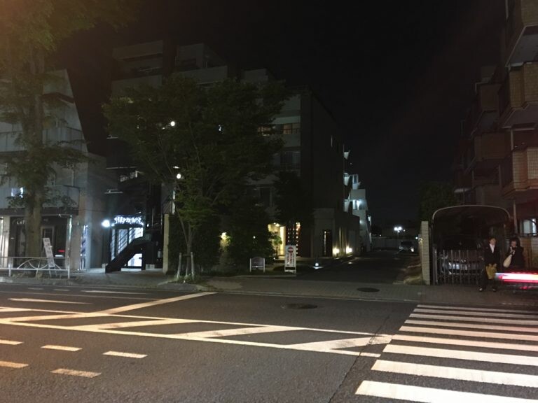 仙川駅周辺の夜の雰囲気