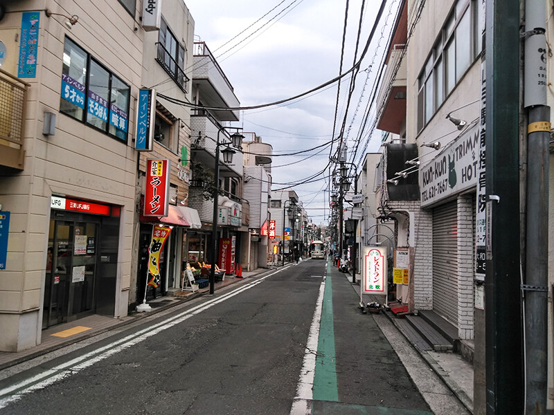 山手駅東側周辺の商店街