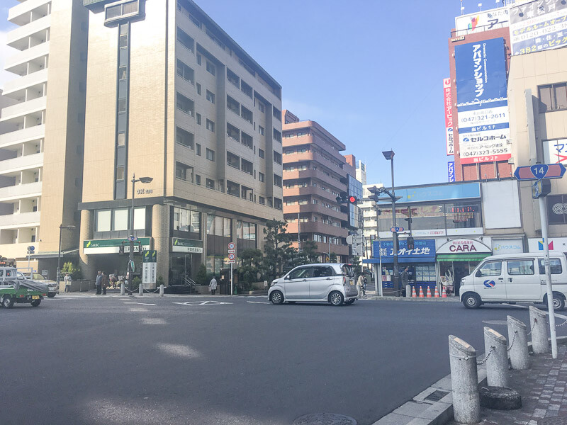 市川駅北側の住宅街エリア