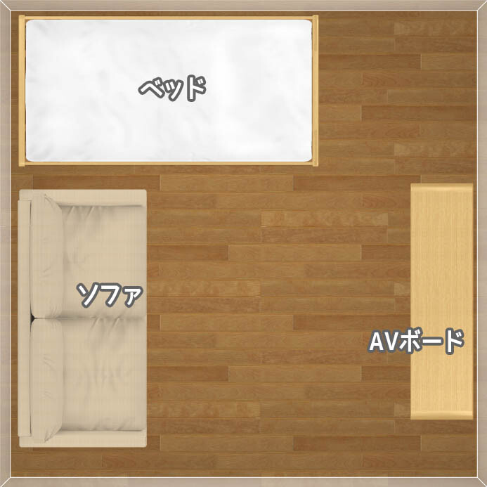 シンプルなお部屋のイメージ図