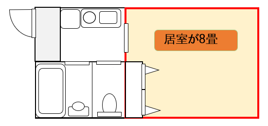 1K8畳の間取り図