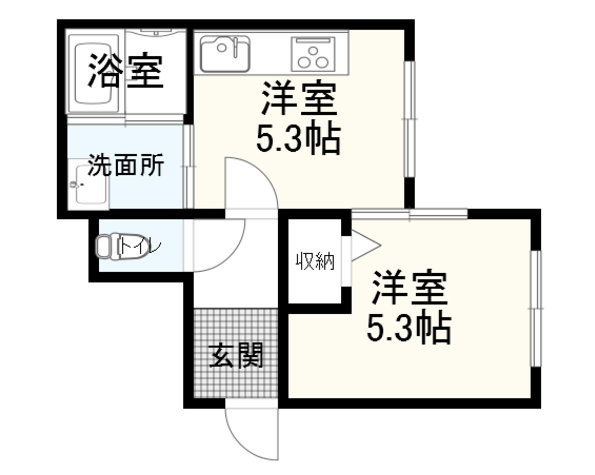 1DKの間取り-1