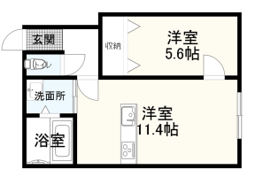 1ＬDKの間取り-1