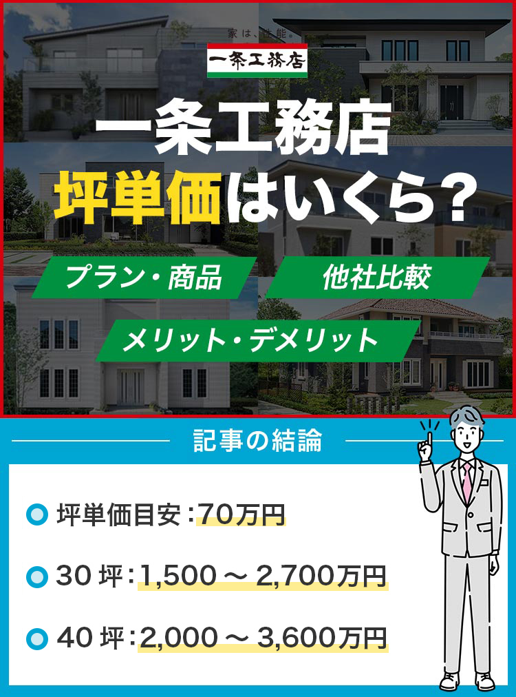 一条工務店坪単価はいくら？