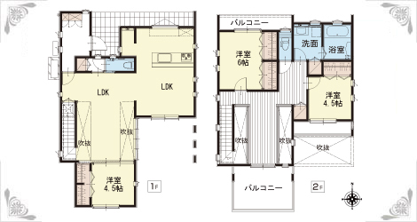 吹き抜けにこだわった住宅5