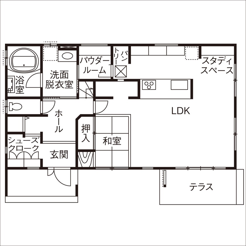 子ども達を見守れるフル装備住宅1