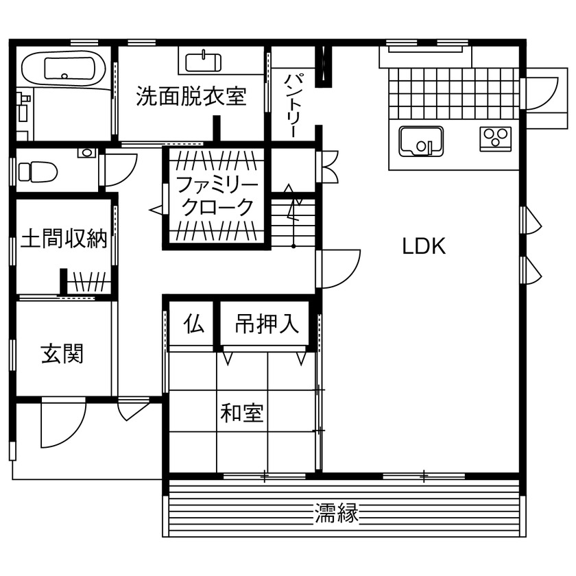 ワンフロアでも過ごせる快適ライフ1