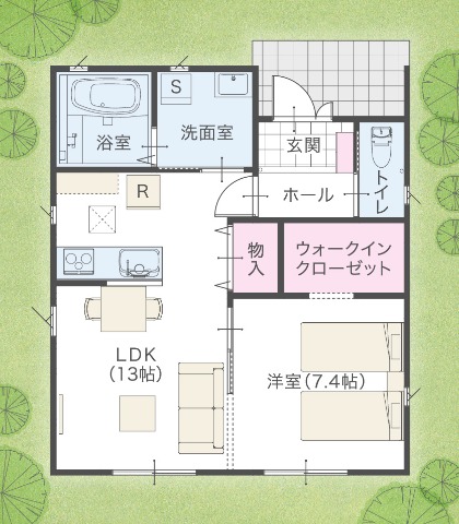 シフクノいえプレミアの間取り図