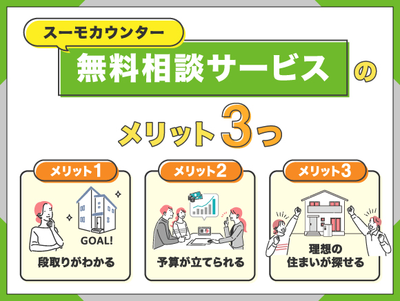 スーモカウンター無料相談サービスのメリット3つ