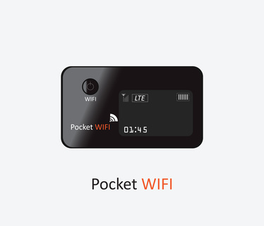 Pocket wifi design or wireless internet isolated on white backgr