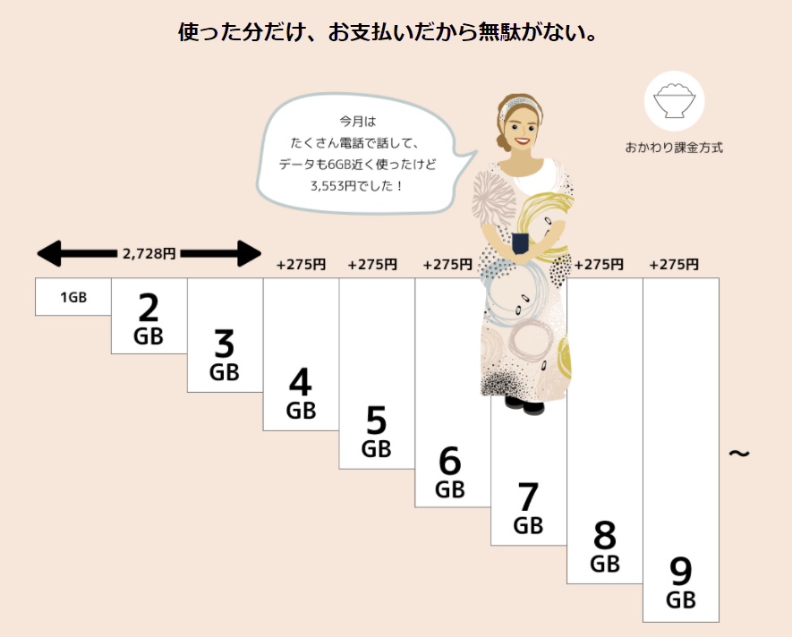 合理的かけほプラン　おかわり課金方式