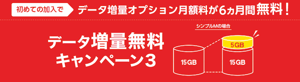 ワイモバイル データ増量無料キャンペーン3