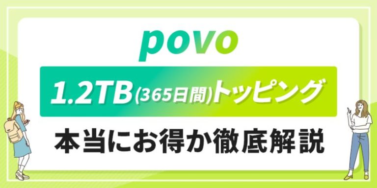 povo 1.2TB(365日間)トッピング