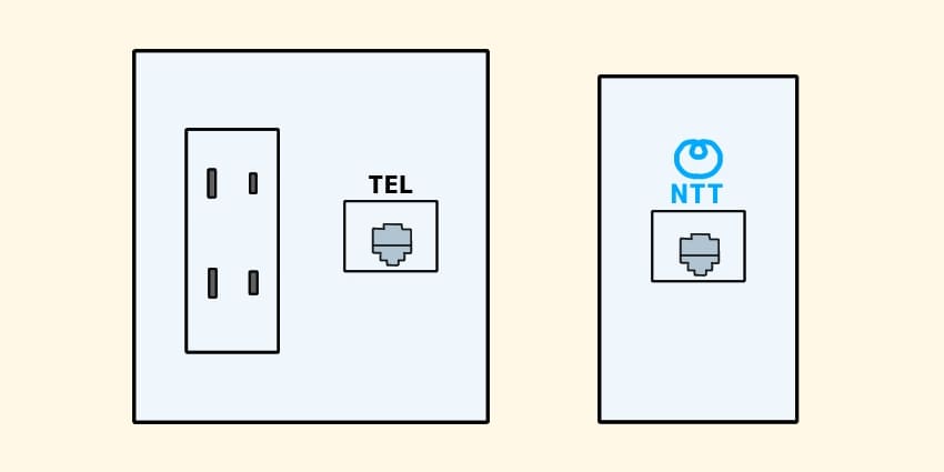 TEL差込口のイラスト