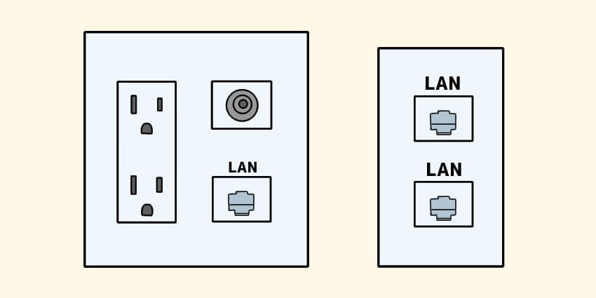 LAN差込口のイラスト