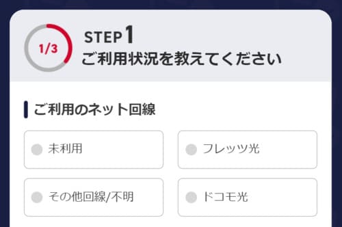 ネットナビからドコモ光を申し込む手順の解説2