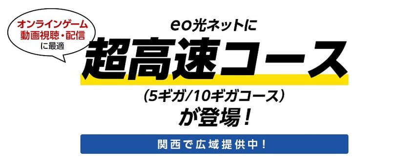 eo光には高速通信が可能な5ギガ10ギガコースがある