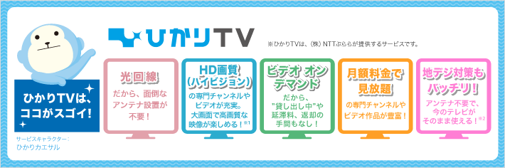 ひかりTV 解説している図