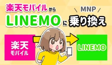 楽天モバイルからLINEMOに乗り換えのアイキャッチ