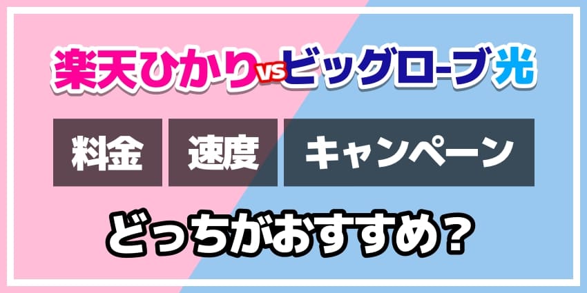 楽天ひかりvsビッグローブ光どっちがおすすめ？のアイキャッチ