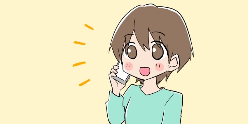 電話をしている人のイラスト