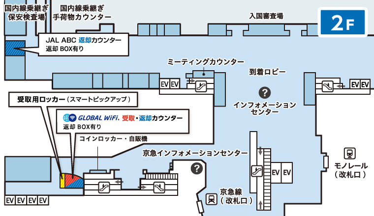 グローバルWiFiの羽田空港の設置場所_第3ターミナル_カウンター