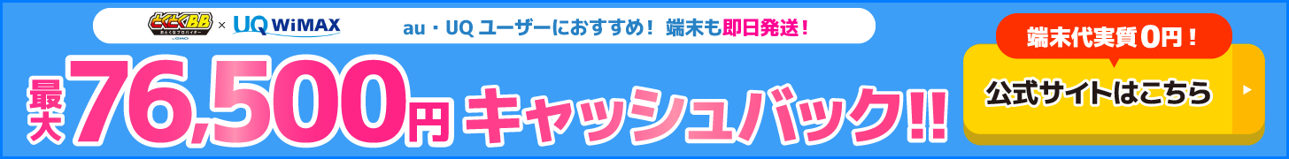 とくとくBB×WiMAXの追尾バナー